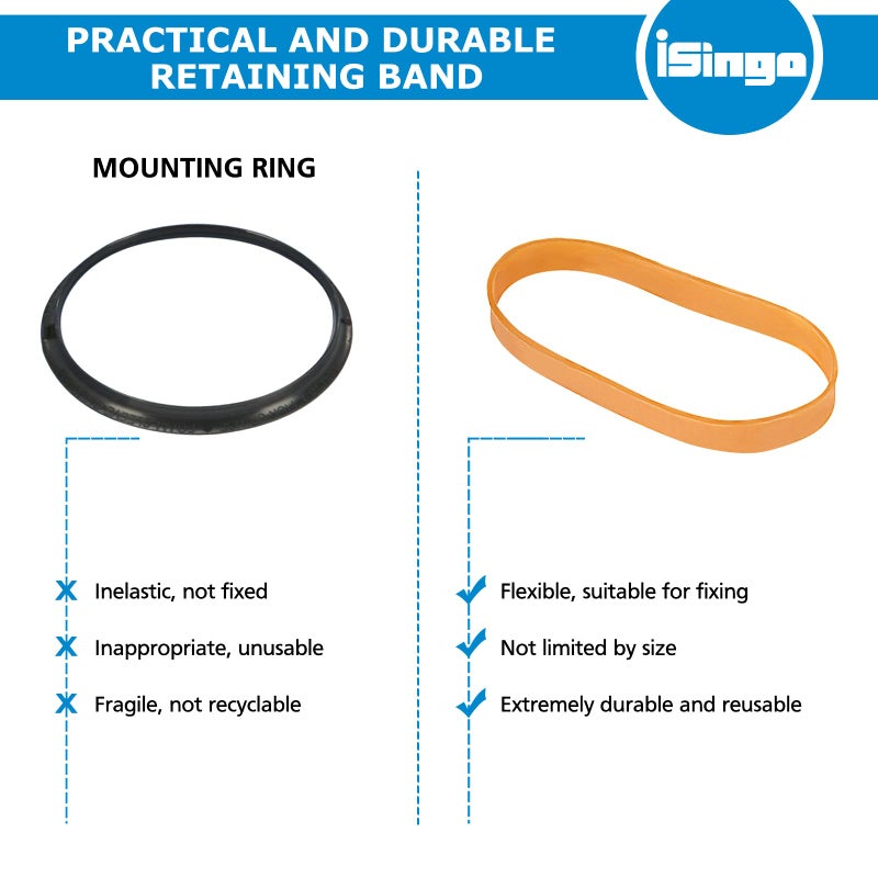 isingo 6 Pack 90107/90137 Reusable Dry Filters and 3 Pcs 90585 Foam Sleeve Filter Kit Replacement for Shop Vac 5 Gallon and Above Wet/Dry Vacuum, Part# 9010700, 9013700, 9058500, with 6pcs Retaining Bands - Image 4